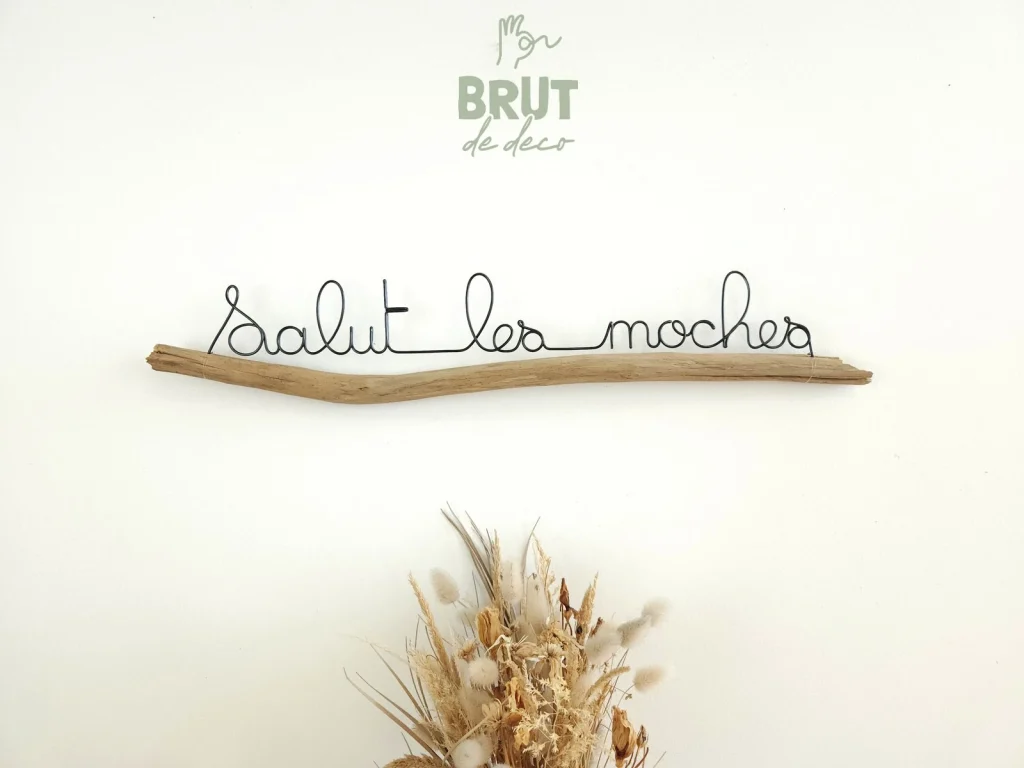 Salut les moches - branche murale Brut de déco