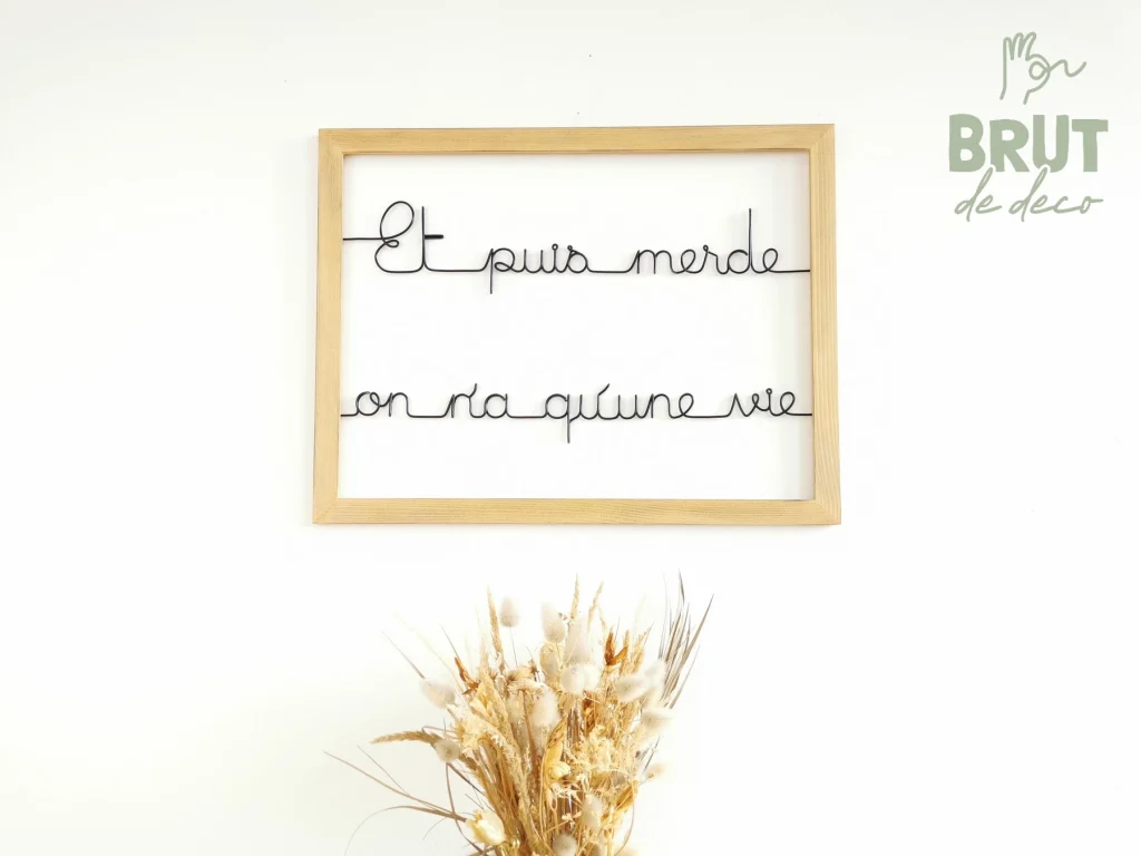 Et puis merde - cadre mural brut de déco