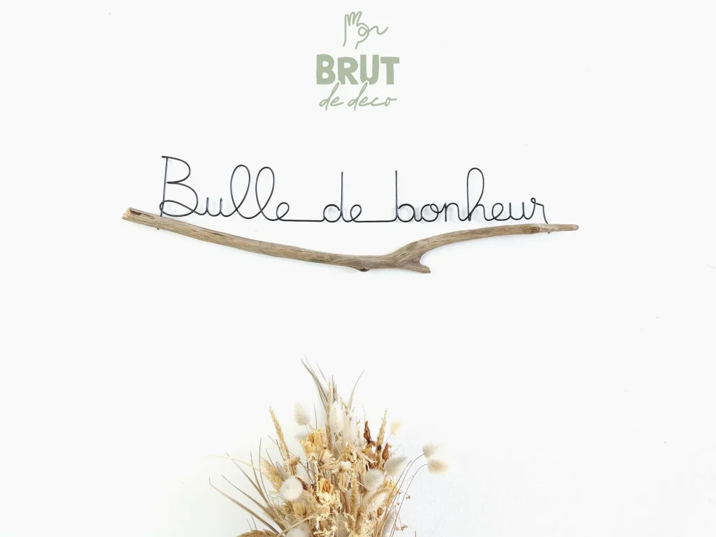 bulle de bonheur / branche - brut de deco