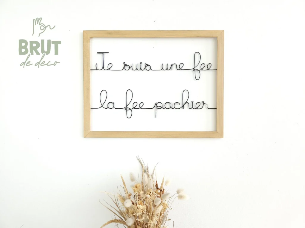 je suis une fee la fee pachier - cadre filaire Brut de deco