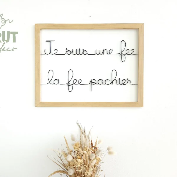 je suis une fee la fee pachier - cadre filaire Brut de deco