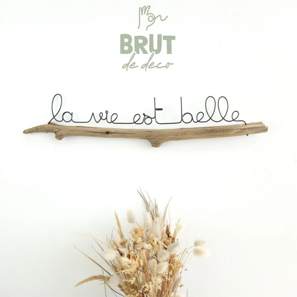 la vie est belle - branche brut de deco