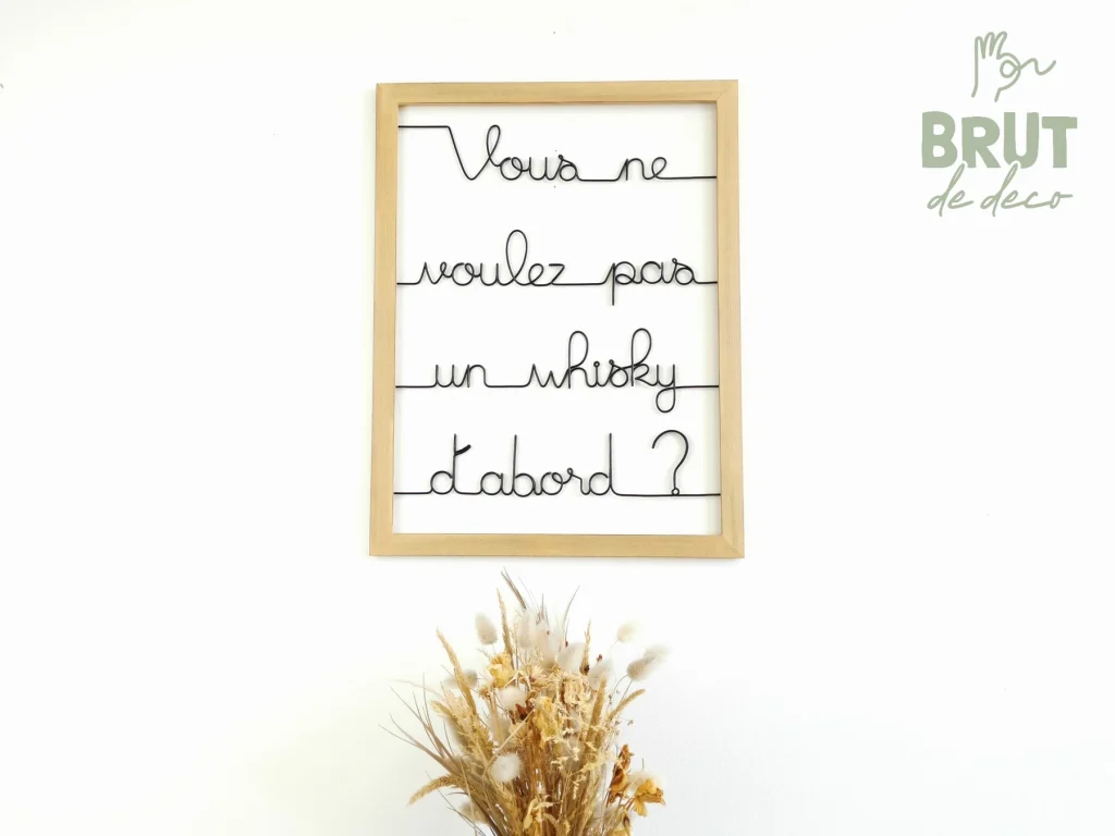 vous ne voulez pas un whisky d'abord ? Cadre mural Brut de deco- la cité de la peur