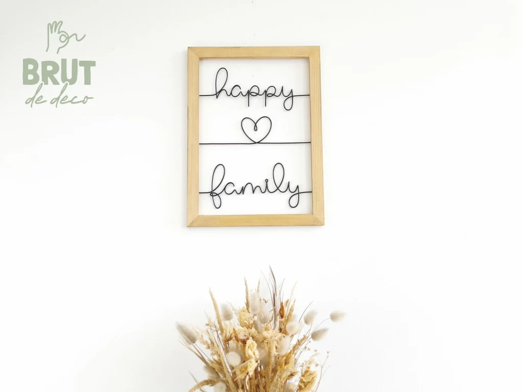 Happy family - cadre brut de deco